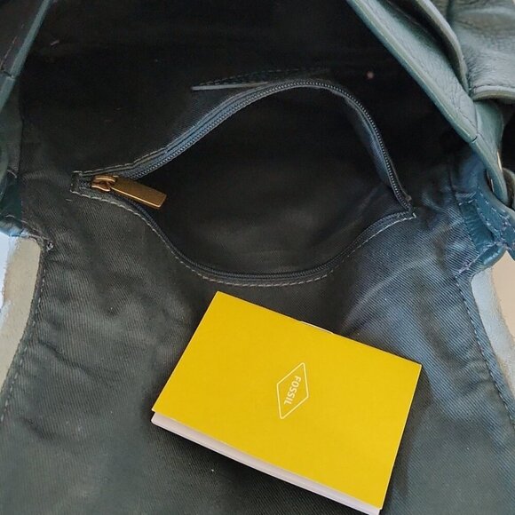 FOSSIL | Alpine Green Ava Crossbody Bag Leather Suede - Picture 10 of 10